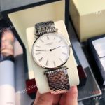 High Quality Replica LONGINES Ultra-Thin La Grande Classique Silver 316 Stainless Steel Strap White Face Dial Curved Ultra-Thin Case Watch 24mm-29mm